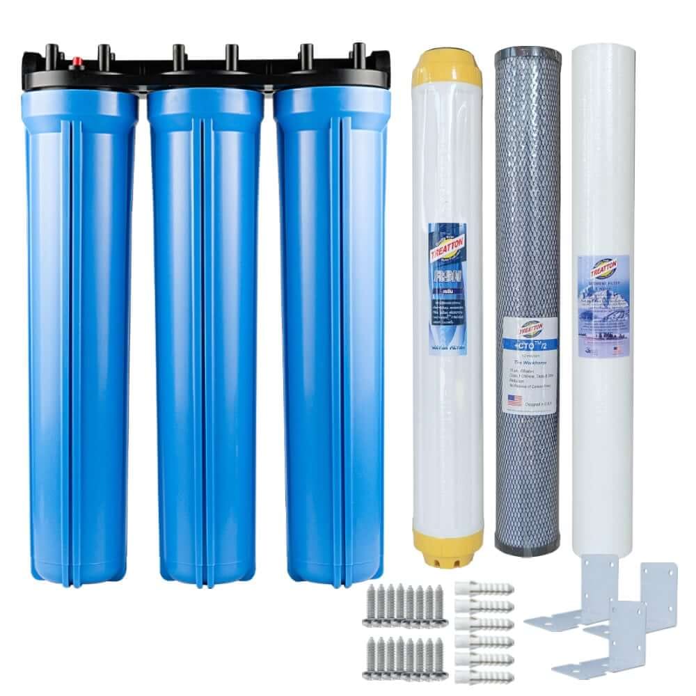 เครื่องกรองน้ำใช้ 3 ขั้นตอน UNI PURE รุ่น UB-301 ขนาด 20 นิ้ว (พร้อมไส้กรอง PP/CTO/RESIN)_0